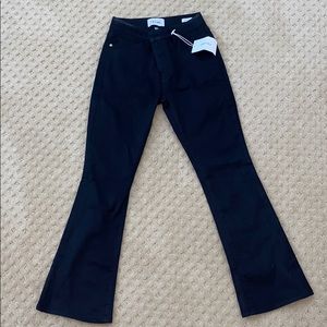 Frame black coated Le crop mini boot jeans,size 24